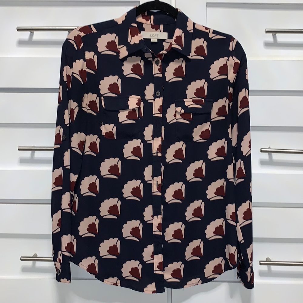 Loft XS Button Blouse
